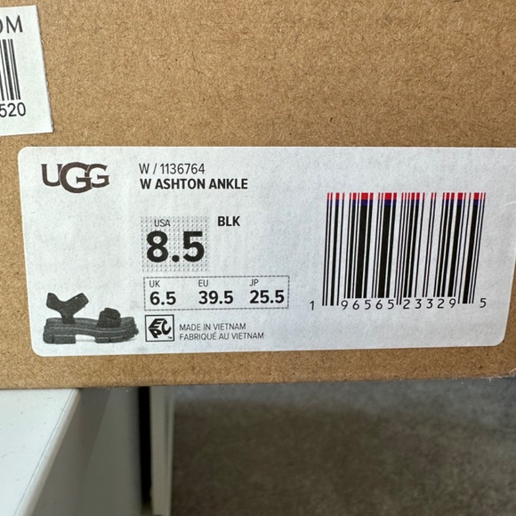 UGG Ashton Lug Sandal in Black (size 8.5) - Picture 8 of 8